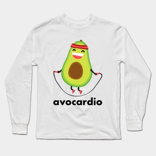 Avocardio - avocado doing cardio Long Sleeve T-Shirt